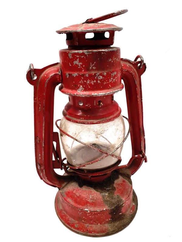 Alte Grubenlampe - Chinesische Bergleute - Rot 4