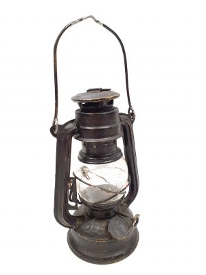 Alte Grubenlampe - Chinesische Bergleute - Schwarz