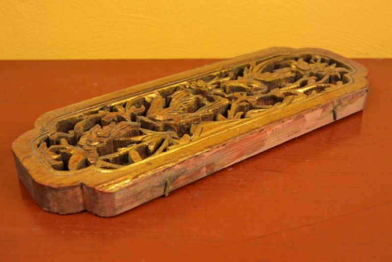 alte Holz asiatischen Schnitzereien 2 Vögel 5