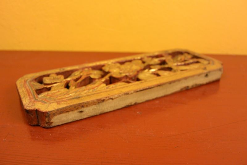 alte Holz asiatischen Schnitzereien Blume 4