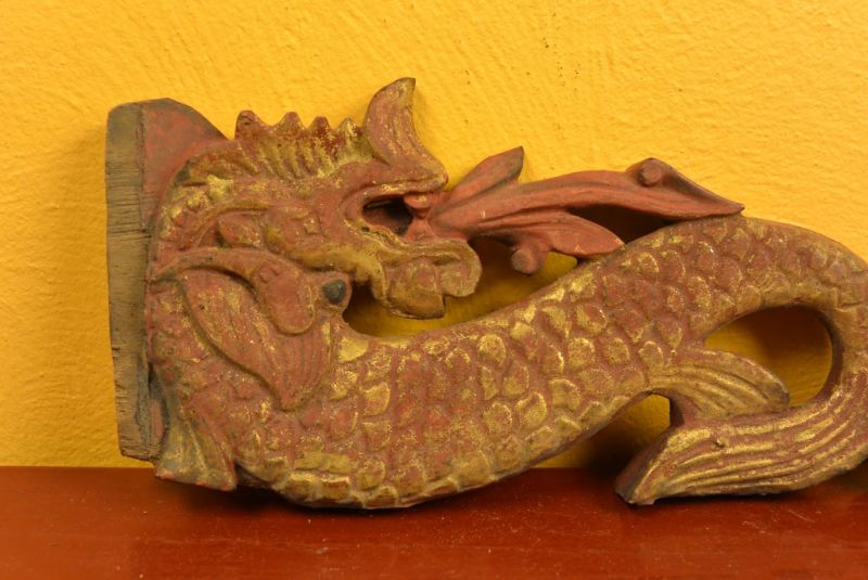 alte Holz asiatischen Schnitzereien Drachen 2