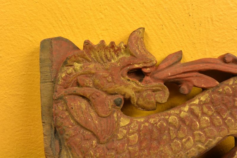 alte Holz asiatischen Schnitzereien Drachen 4