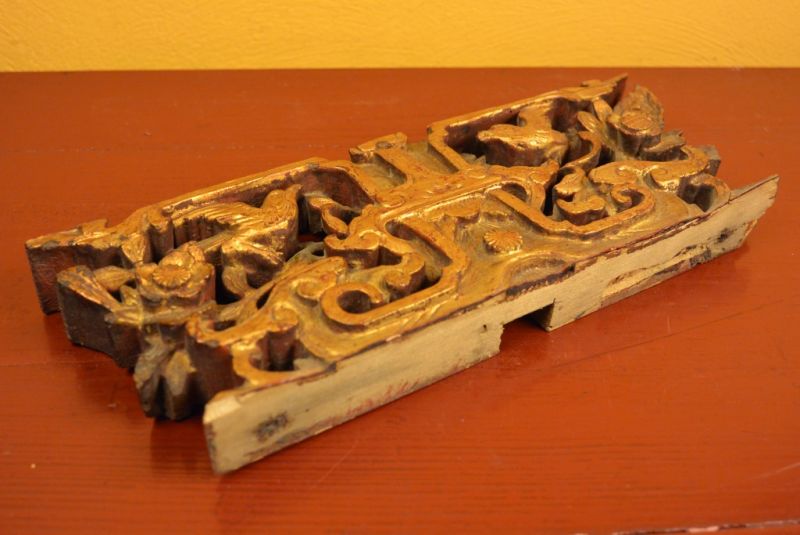 alte Holz asiatischen Schnitzereien Vögel und Blumen 2 5