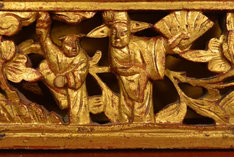 alte Holz asiatischen Schnitzereien Zeichen 2