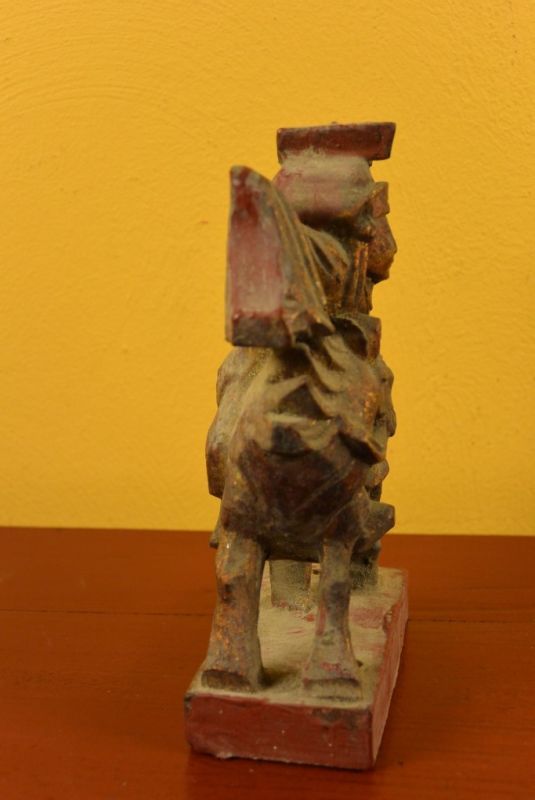 Alte Holzschnitzereien Qing-Ära Krieger3