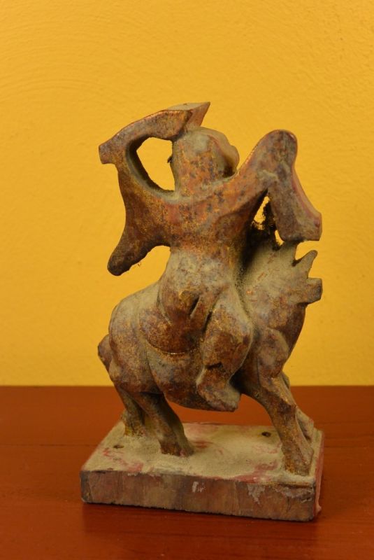 Alte Holzschnitzereien Qing-Ära Krieger4