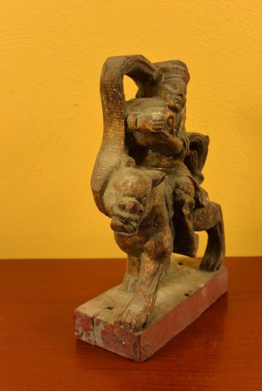 Alte Holzschnitzereien Qing-Ära Reiter 3 2