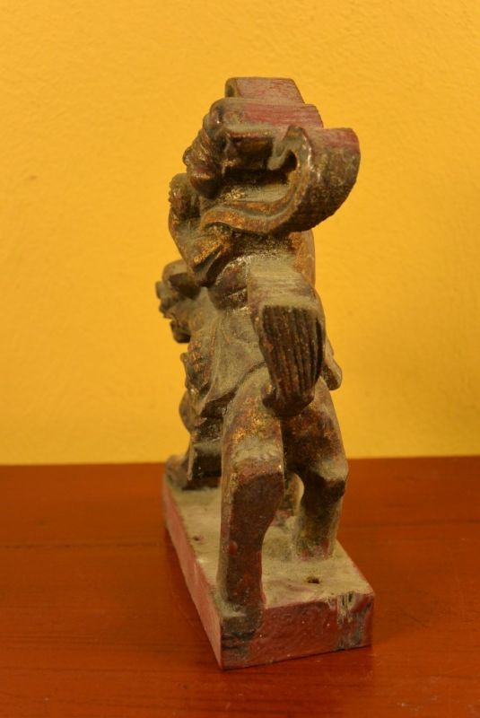 Alte Holzschnitzereien Qing-Ära Reiter 3 5
