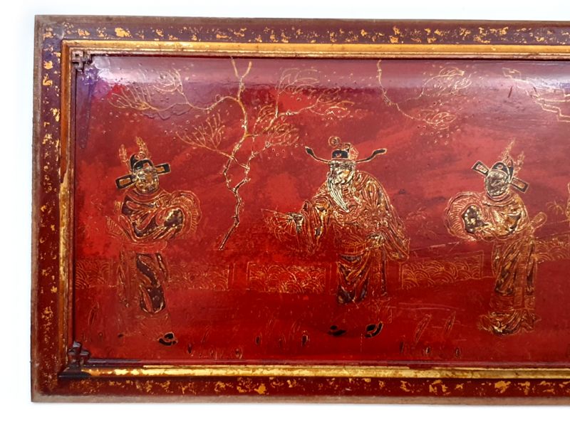 Alte Holztafel aus der Qing-Dynastie - Lack - der Kaiser 2