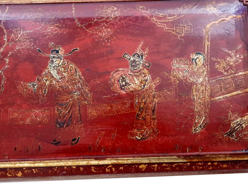 Alte Holztafel aus der Qing-Dynastie - Lack - der Kaiser 3
