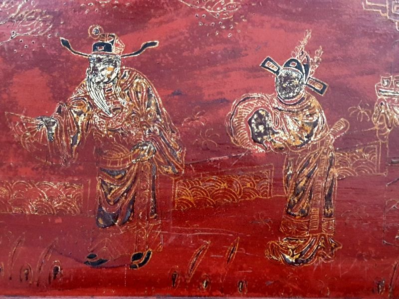 Alte Holztafel aus der Qing-Dynastie - Lack - der Kaiser 4
