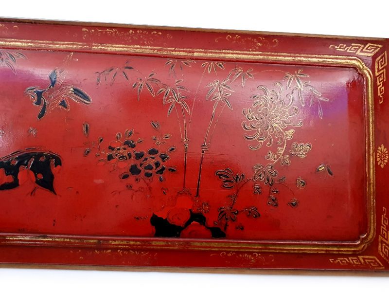 Alte Holztafel aus der Qing-Dynastie - Lack - Waldtiere 2 3