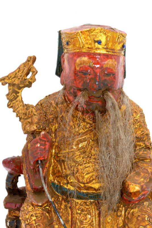 alte Reproduktion - Chinesische Votivstatue - Alter Mann 2 2