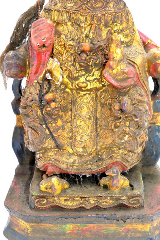 alte Reproduktion - Chinesische Votivstatue - Frau mit Kopfschmuck 3