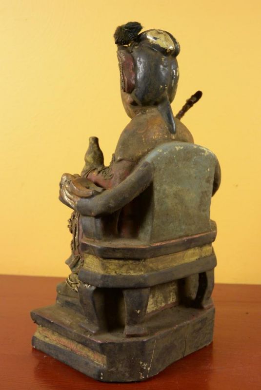 alte Reproduktion - Chinesische Votivstatue - Frau und Drache 5