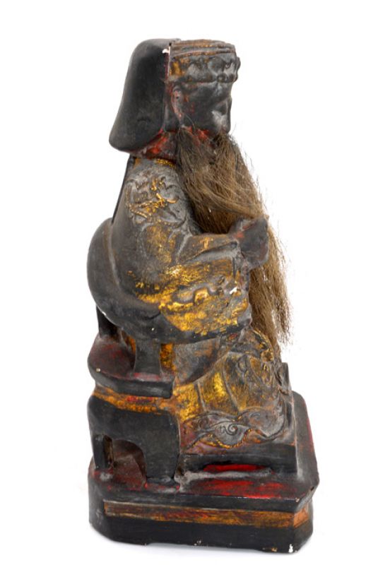alte Reproduktion - Chinesische Votivstatue - Monochrom Mönch 4