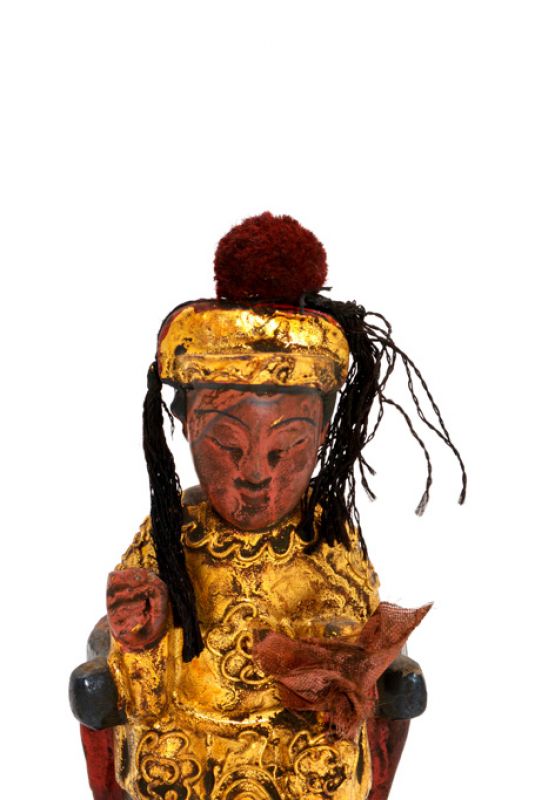 alte Reproduktion - Kleine Chinesische Votivstatue - Chinesischer Mandarin 2