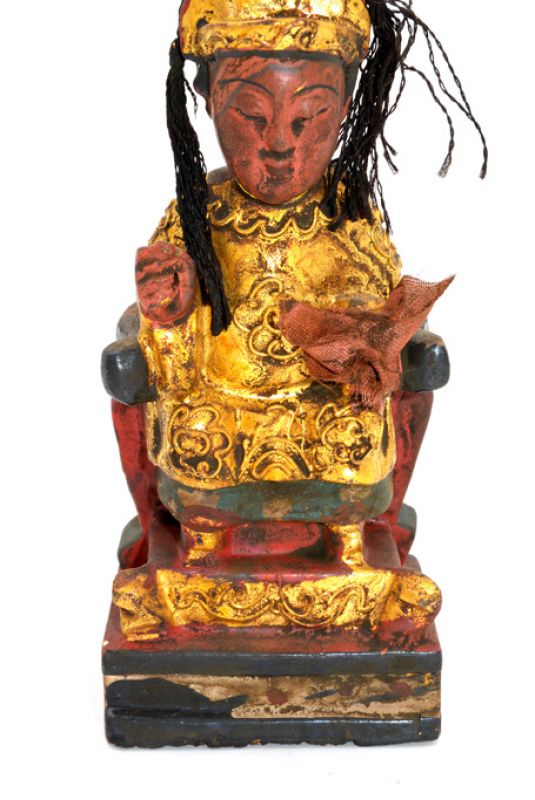 alte Reproduktion - Kleine Chinesische Votivstatue - Chinesischer Mandarin 3