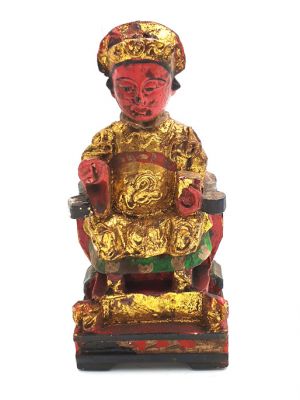 alte Reproduktion - Kleine Chinesische Votivstatue - Mutter der Familie 2