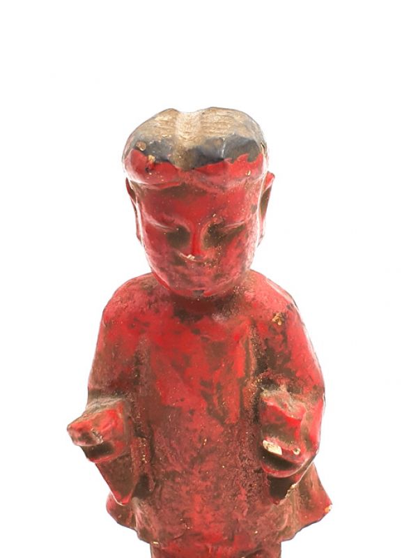 alte Reproduktion - Kleine Chinesische Votivstatue - Rot 2