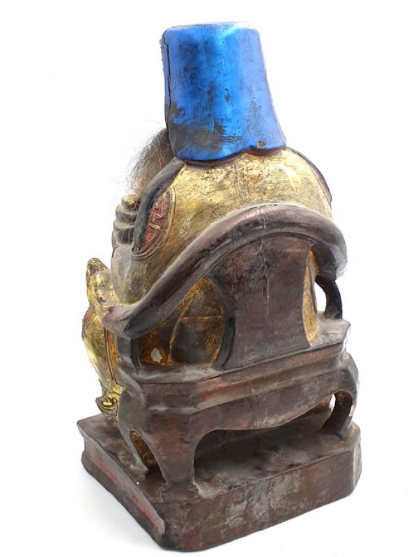 alte Reproduktion - Sehr Große Chinesische Votivstatue - Alter chinesischer Kaiser 4