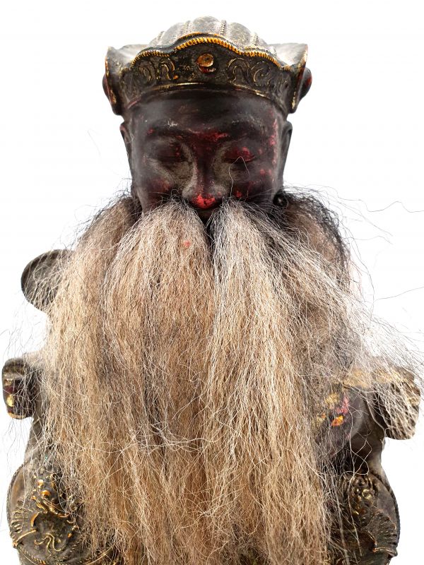 alte Reproduktion - Sehr Große Chinesische Votivstatue - Alter Mann 2