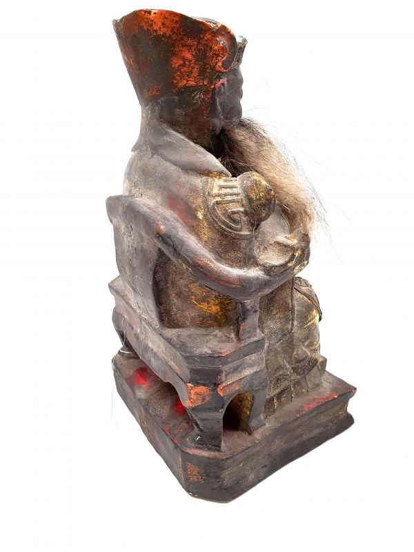 alte Reproduktion - Sehr Große Chinesische Votivstatue - Alter Mann 4