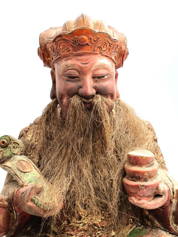 alte Reproduktion - Sehr Große Chinesische Votivstatue - Chinesische Göttlichkeit 2