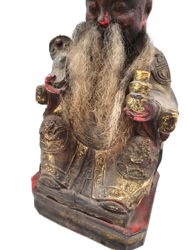 alte Reproduktion - Sehr Große Chinesische Votivstatue - Chinesischer Würdenträger 3