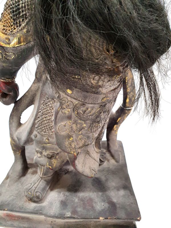 alte Reproduktion - Sehr Große Chinesische Votivstatue - Gott des Reichtums - Caishenye 3