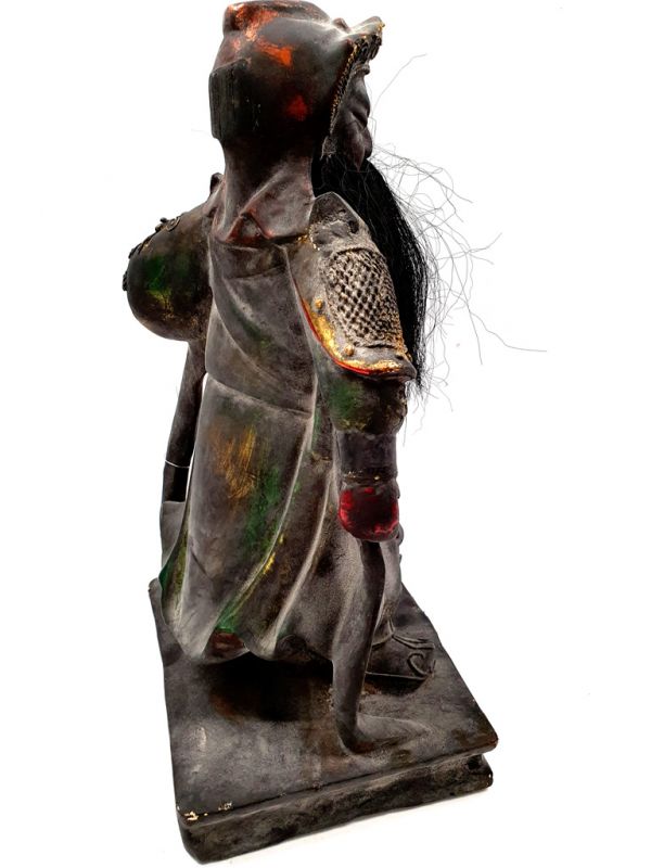 alte Reproduktion - Sehr Große Chinesische Votivstatue - Gott des Reichtums - Caishenye 4