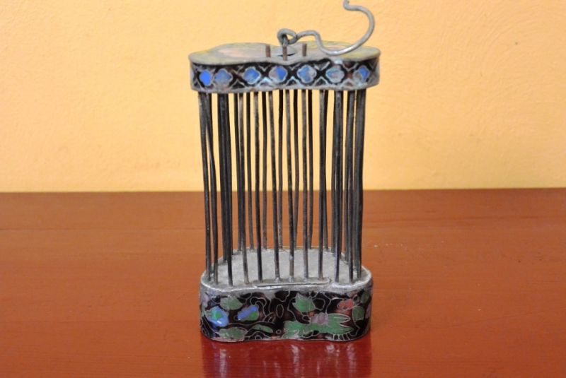 Alten Grillenkäfige Metall Cloisonné Schmetterling 2