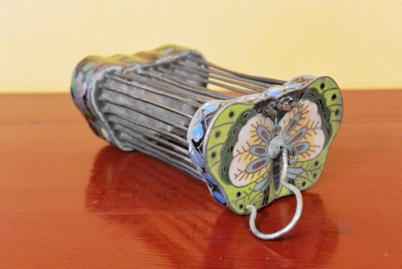 Alten Grillenkäfige Metall Cloisonné Schmetterling 3