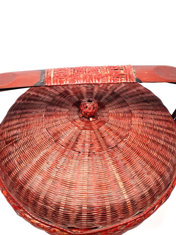 Alter chinesischer geflochtener Reiskorb - Korbflechten - Runder Korb - Merchandise 3