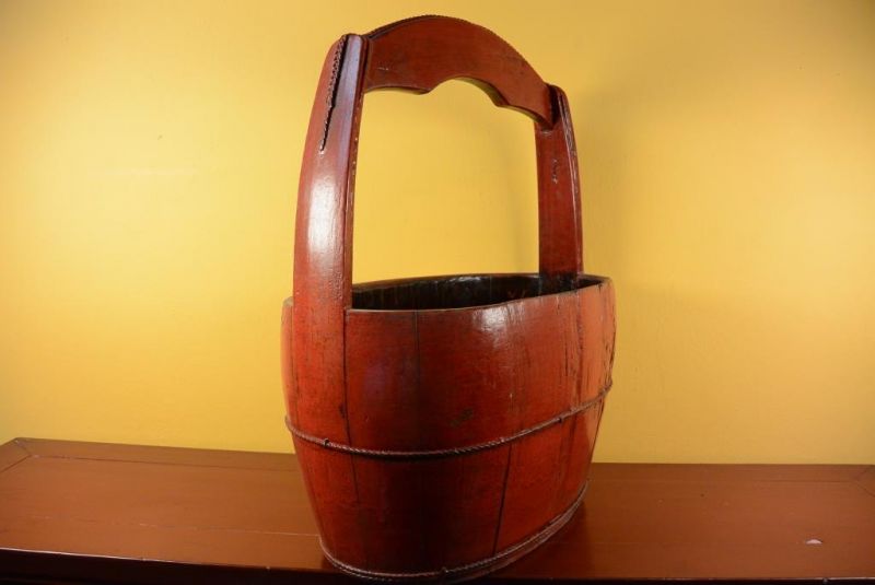 Alter chinesischer Korb / Eimer 4