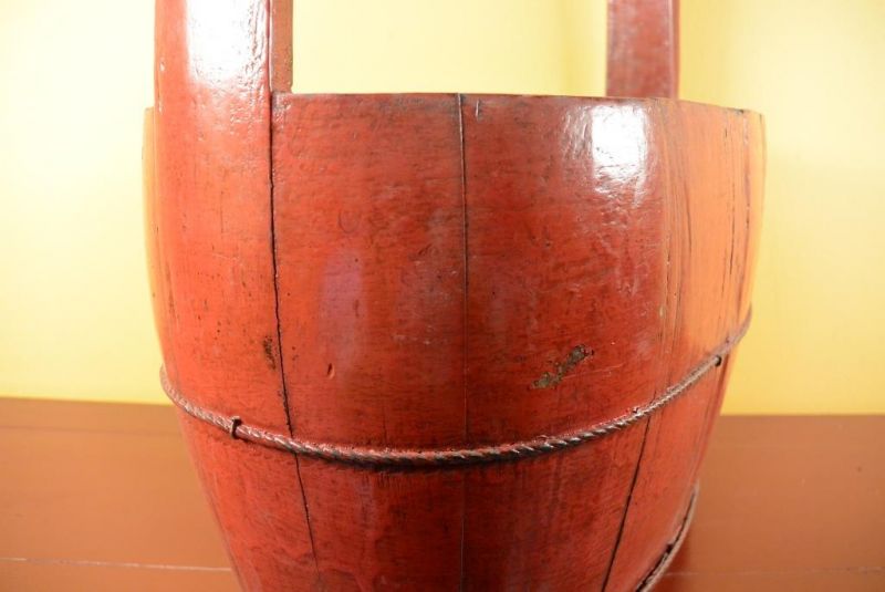 Alter chinesischer Korb / Eimer 5