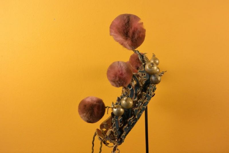 Alter chinesischer Theatre Kappe Diadem 4