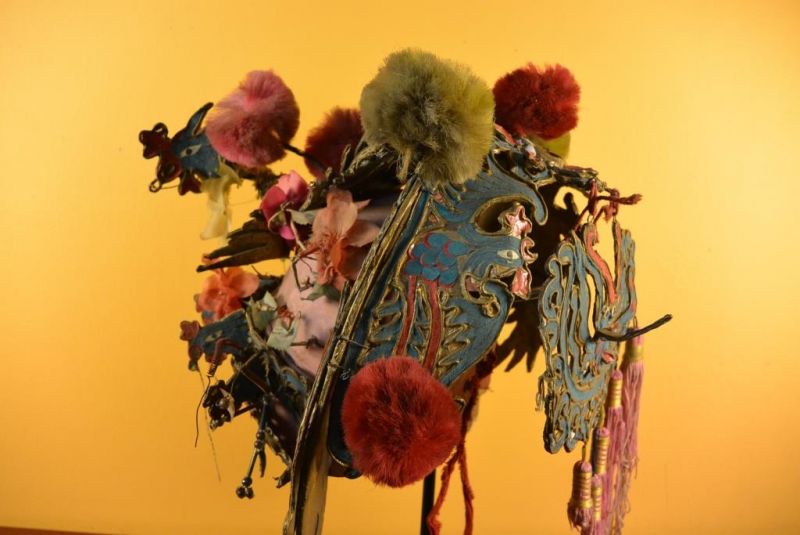 Alter chinesischer Theatre Kappe Große Phönix 5