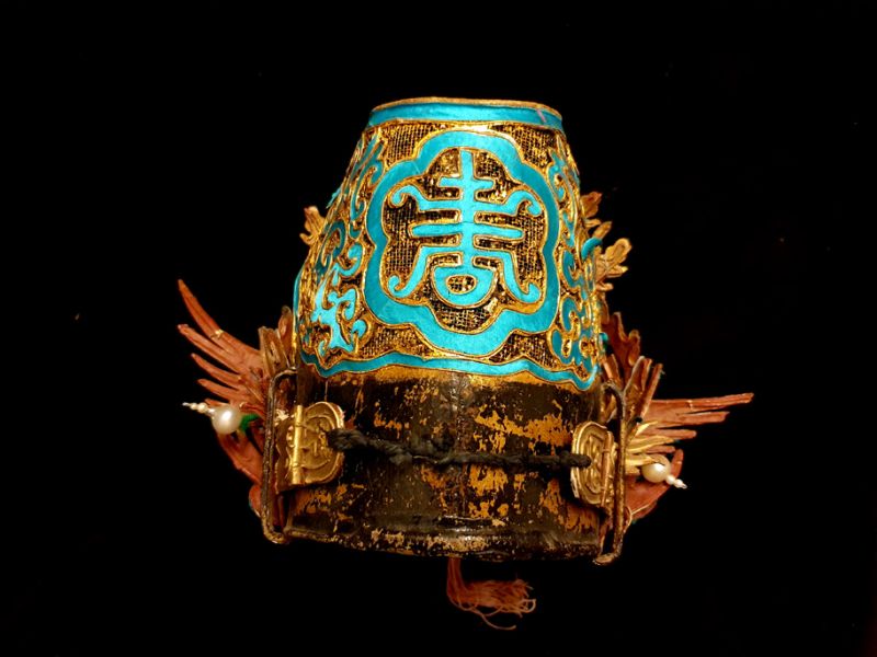 Alter chinesischer Theatre Kappe Großer blauer Himmel Phoenix 2