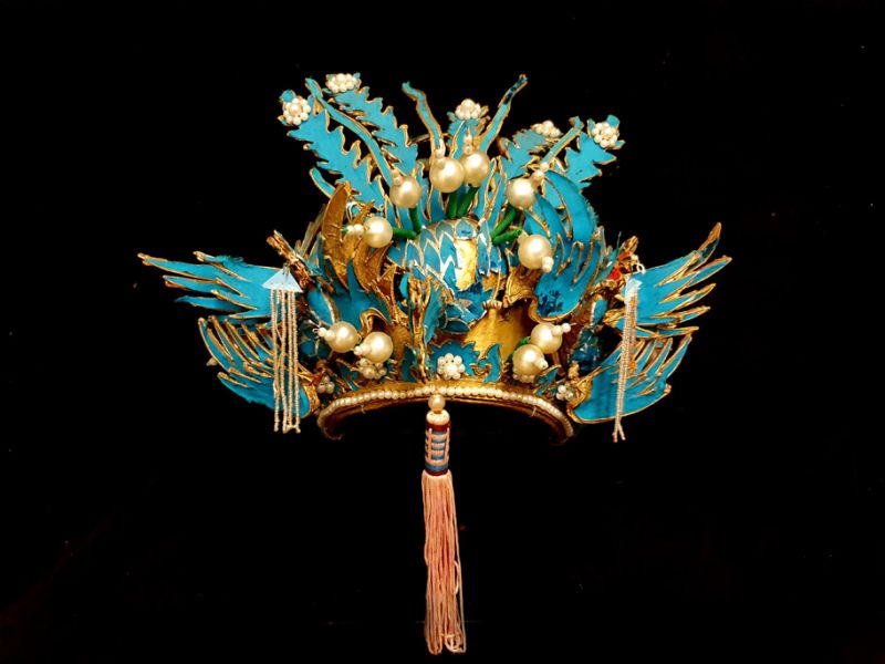 Alter chinesischer Theatre Kappe Großer blauer Himmel Phoenix 3