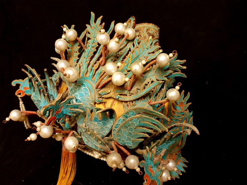 Alter chinesischer Theatre Kappe Großer Phoenix 3