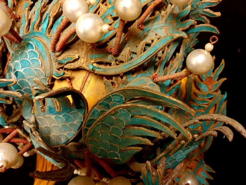 Alter chinesischer Theatre Kappe Großer Phoenix 4