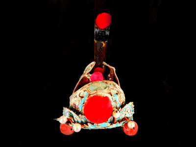 Alter chinesischer Theatre Kappe Helm