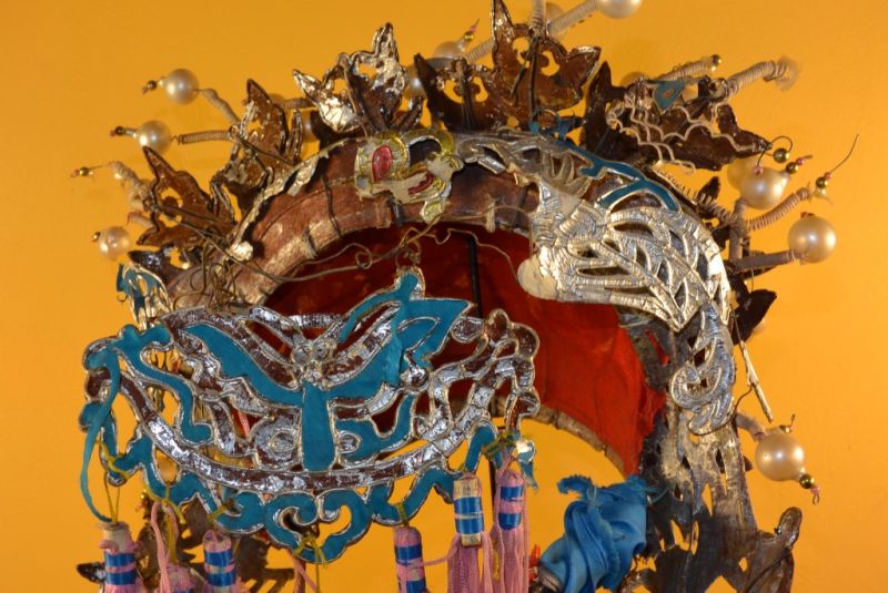 Alter chinesischer Theatre Kappe Kaiser 5