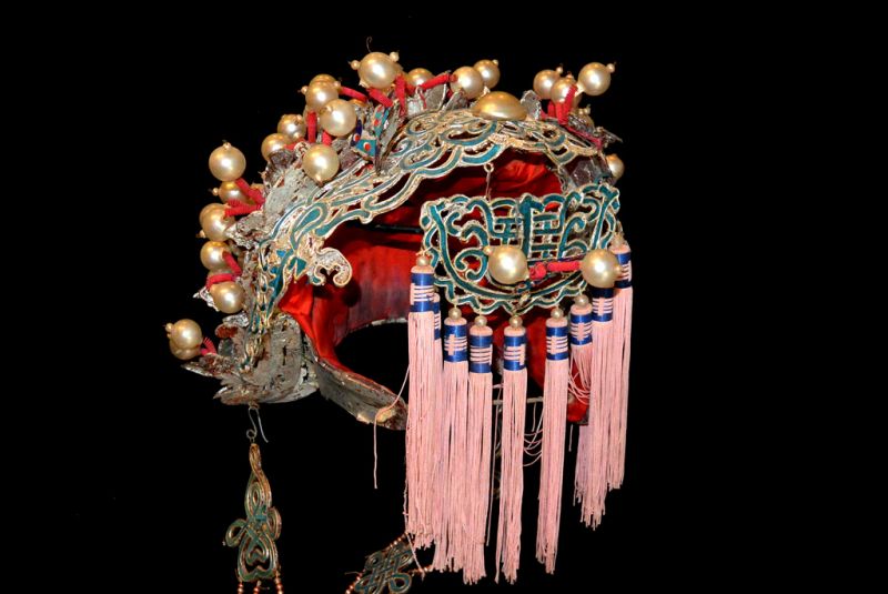 Alter chinesischer Theatre Kappe Kaiserin 5