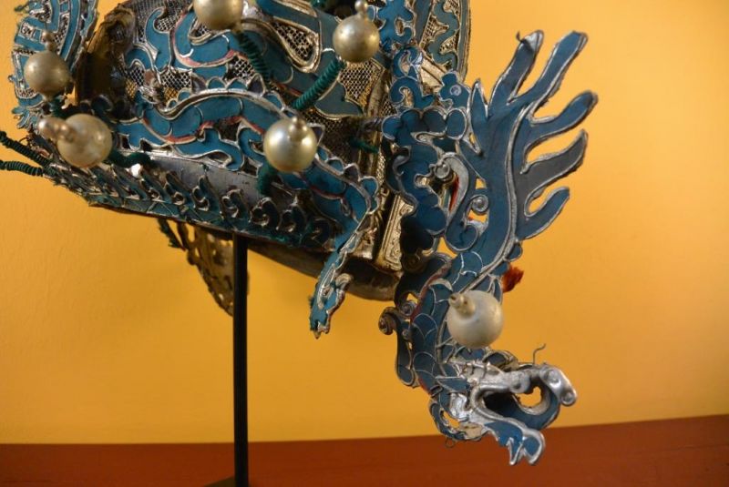 Alter chinesischer Theatre Kappe Kaiserin Krone 5