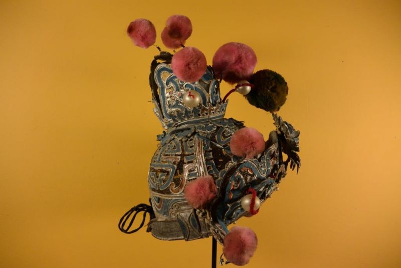 Alter chinesischer Theatre Kappe - Kämpfer Kappe 3 4
