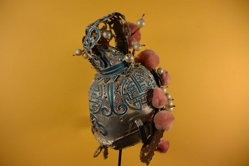 Alter chinesischer Theatre Kappe - Kämpfer Kappe 5 4