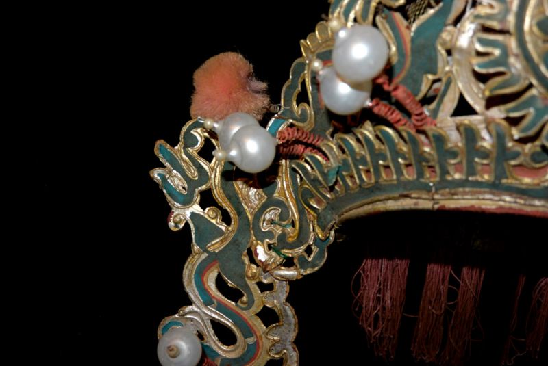 Alter chinesischer Theatre Kappe - Kämpfer Kappe 3