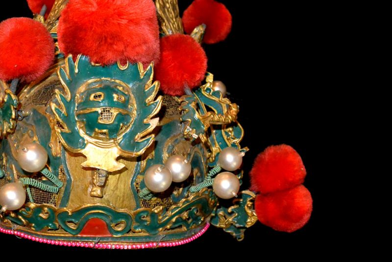 Alter chinesischer Theatre Kappe - Kämpfer Kappe 2
